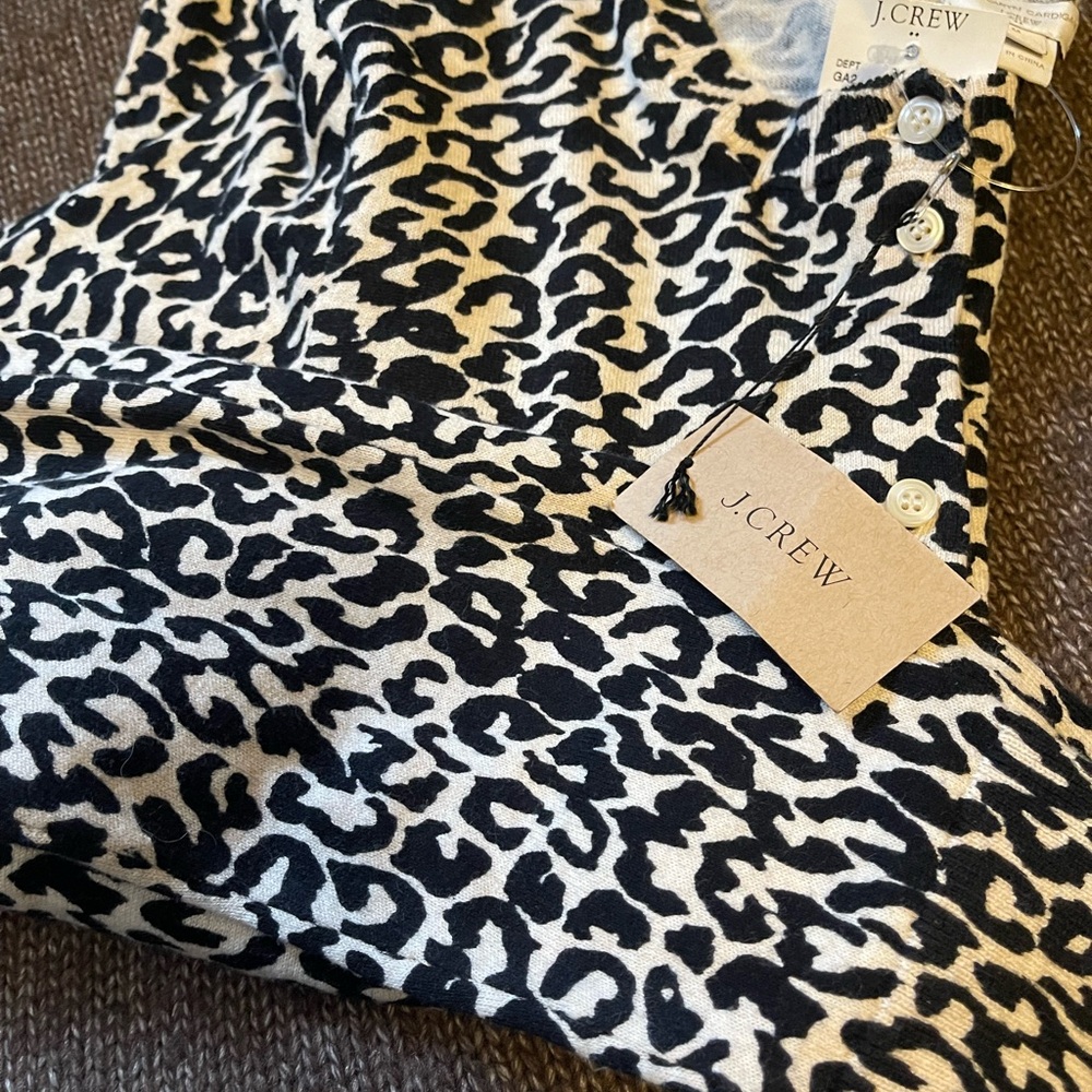 JCREW NWT Animal Print Cardigan -Hand Printed - Picture 15 of 15